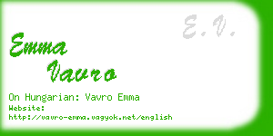 emma vavro business card
